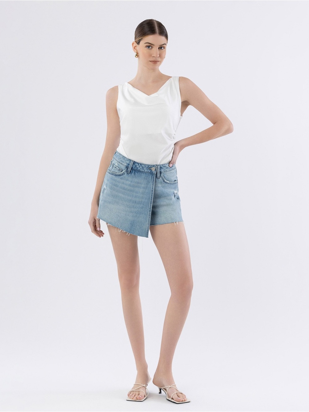 NWT Vervet Lacy Denim Skort